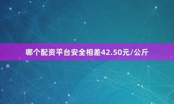 哪个配资平台安全相差42.50元/公斤